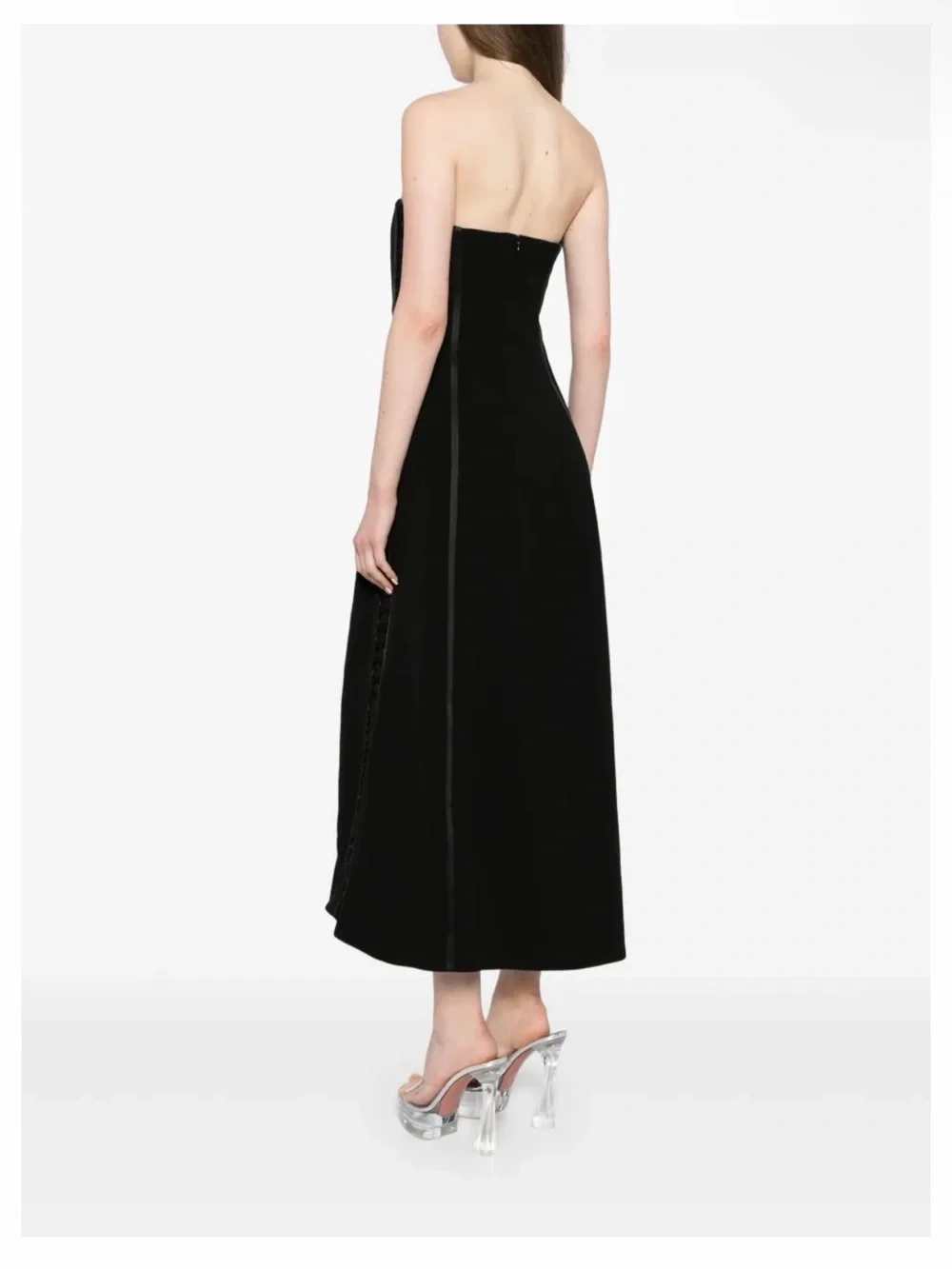 New With Tags SIMKHAI Dennison Dress Strapless Black Midi - Picture 5 of 12